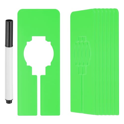 PATIKIL 8 Stück Rechteckige Kleiderbügel Teiler, 50 x 127 x 35 mm Schrankteiler Kleiderständer, Kleidung Schrank-Trenner Hängender mit Markierungsstift für Schränke Regale, Grün von PATIKIL