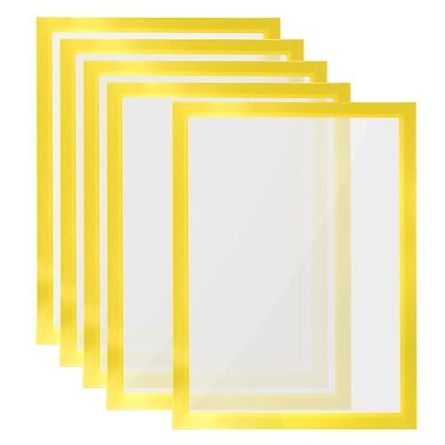 PATIKIL 8"x12" Magnetisch Display Rahmen 5 Pack A4 Selbstklebend Magnetisch Schildhalter Doppelseitige Fenster Zeichen Halter für Wand Büro Kühlschrank Gelb PATIKIL 8"x12" Magnetisch Display Rahmen 5 Pack A4 Selbstklebend Magnetisch Schildhalter Doppelseitige Fenster Zeichen Halter für Wand Büro Kühlschrank Gelb von PATIKIL