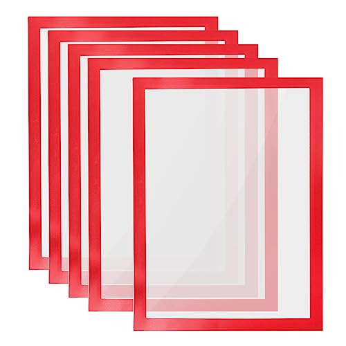PATIKIL 8"x12" Magnetisch Display Rahmen 5 Pack A4 Selbstklebend Magnetisch Schildhalter Doppelseitige Fenster Zeichen Halter für Wand Büro Kühlschrank Rot PATIKIL 8"x12" Magnetisch Display Rahmen 5 Pack A4 Selbstklebend Magnetisch Schildhalter Doppelseitige Fenster Zeichen Halter für Wand Büro Kühlschrank Rot von PATIKIL