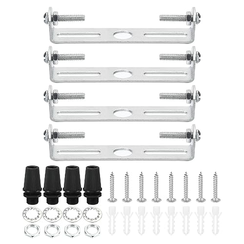 PATIKIL 80mm Lampenhalterung Decke Kit 4 Set Deckenhalterung Lampe Stahl Querleiste für Haus Büro Hängeleuchte Wand mit Schraube Unterlegscheibe Mutter von PATIKIL