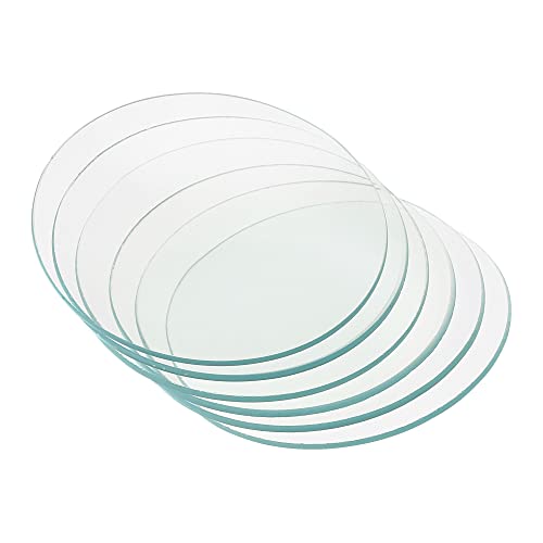 PATIKIL 80mm Uhrglas 12Pack Becher Deckel Labor Glas Zubehör Glatte Kante Fasenbogen Kristalllinse Glas Ersatzteile, Durchsichtig von PATIKIL