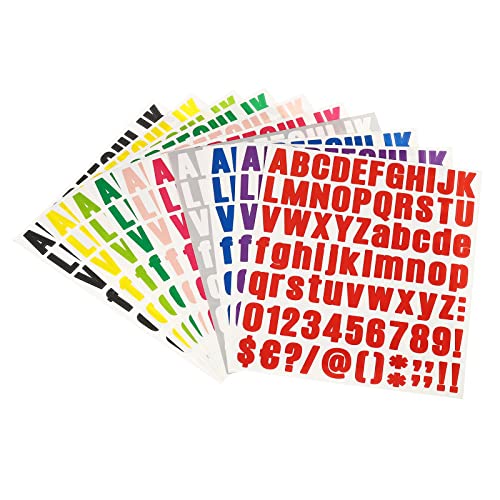 PATIKIL 81Stk Vinyl Buchstaben Nummer Aufkleber 10 Blätter Kleber für Adresse 10 Farbe von PATIKIL