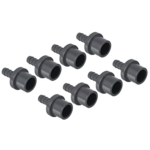 PATIKIL 8Pack UPVC Reduzierstück Rohrleitung Fitting 20mm AD 9mm Widerhaken Gerade Kupplung Adapter Anschluss Grau von PATIKIL