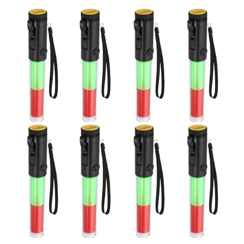PATIKIL 8er Pack 11 Zoll Signalverkehrsstab, Luftverkehrsleitstab LED-Taschenlampe mit 3 Blinkmodi Seitlicher Clip Handgelenkband für Parkleitfäden, Rot Grün PATIKIL 8er Pack 11 Zoll Signalverkehrsstab, Luftverkehrsleitstab LED-Taschenlampe mit 3 Blinkmodi Seitlicher Clip Handgelenkband für Parkleitfäden, Rot Grün von PATIKIL