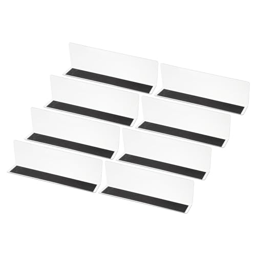 PATIKIL 8er-Pack Regal-Trenner zur Schrankorganisation, 7,9x1,2x2,4" Acryl Magnetische Schranktrenner Küchenschrankregale Unter-Bett-Blocker für Schlafzimmer Küche Büro, Transparent von PATIKIL