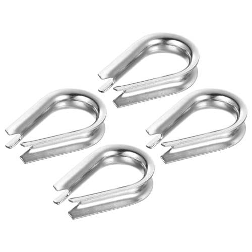 PATIKIL 8mm 5/16 Zoll Drahtseil-Kausche, 4er-Pack Kabel-Kauschen aus 304 Edelstahl für Boot-Rigging von PATIKIL