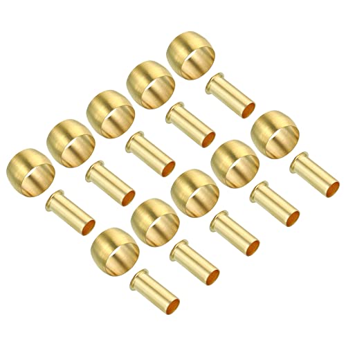PATIKIL 8mm Rohr AD Messing Kompression Hülsen Zwingen 60Pack Messing Zwinge Fitting und Schlauch Einfügen Unterstützung Sortiment Kit für Luft Wasser Gas Rohr PATIKIL 8mm Rohr AD Messing Kompression Hülsen Zwingen 60Pack Messing Zwinge Fitting und Schlauch Einfügen Unterstützung Sortiment Kit für Luft Wasser Gas Rohr von PATIKIL