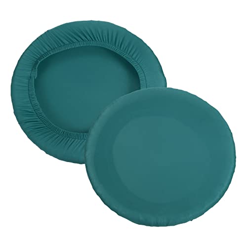 PATIKIL 9.5" Rund Barhocker Bezug 2 Pack Waschbarer Elastischer Hocker Kissenbezug für Durchmesser 11"-16" Stuhl Emerald Green von PATIKIL