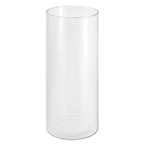 PATIKIL 9.8"x3.9" Klar Glas Zylinder Vase Tischplatte Blumen Vase Schwebende Kerze Halter Vase für Haus Dekor Hochzeit Mittelstücke Durchsichtig von PATIKIL