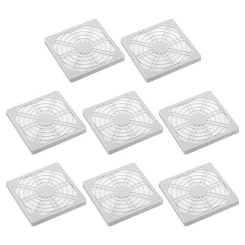 PATIKIL 90mm Lüfter Fingergrill 8 Packung Grillschutz Schutzlüfter Schützende Cover für 90x90mm Abluft Lüfter für Geräte Computer Heimwerken Weiß von PATIKIL