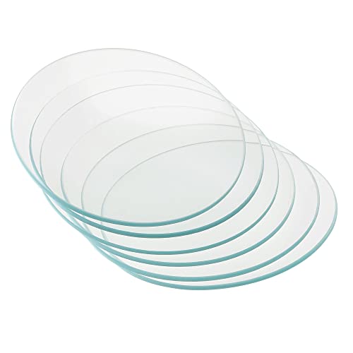 PATIKIL 90mm Uhrglas 6Pack Becher Deckel Labor Glas Zubehör Glatte Kante Fasenbogen Kristalllinse Glas Ersatzteile, Durchsichtig von PATIKIL