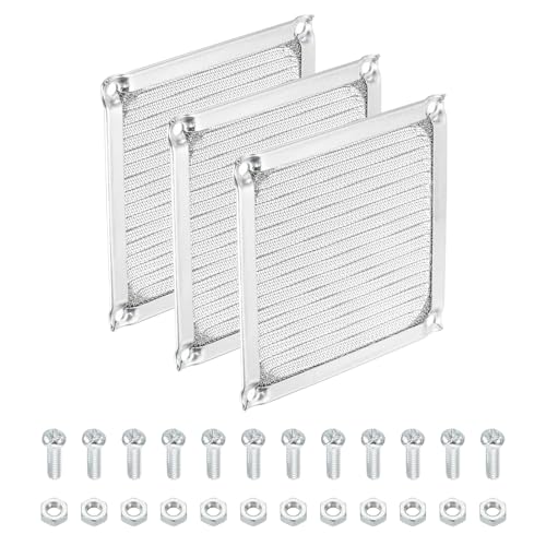 PATIKIL 92mm Computer-Lüfterfiltergitter mit Schrauben, 3er-Pack Aluminiumrahmen mit Edelstahlgitter staubdichte Gehäuseabdeckung für Computer, Ventilator, Silberton PATIKIL 92mm Computer-Lüfterfiltergitter mit Schrauben, 3er-Pack Aluminiumrahmen mit Edelstahlgitter staubdichte Gehäuseabdeckung für Computer, Ventilator, Silberton von PATIKIL