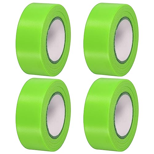 PATIKIL Absperrband Flatterband Warnband | 25mm x 30m PVC Nicht Klebend | 4 Stück Markierungsband für Bäume Hochzeiten Gefahrenbereiche Außenbereich - Grün von PATIKIL