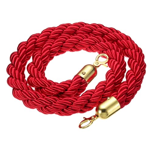 PATIKIL Absperrseil, 1,2m/3,9ft Absperrseil Gedrehte Pfosten-Seile, Rot Gold von PATIKIL