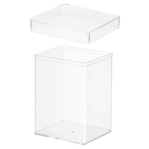 PATIKIL Acrylbox mit Deckel 6,5 cm x 5,5 cm x 9,5 cm, Transparente Acryl-Displayboxen Kunststoffquadratwürfelbehälter für Süßigkeiten Winzigen Schmuck Kunstwerksanzeige von PATIKIL