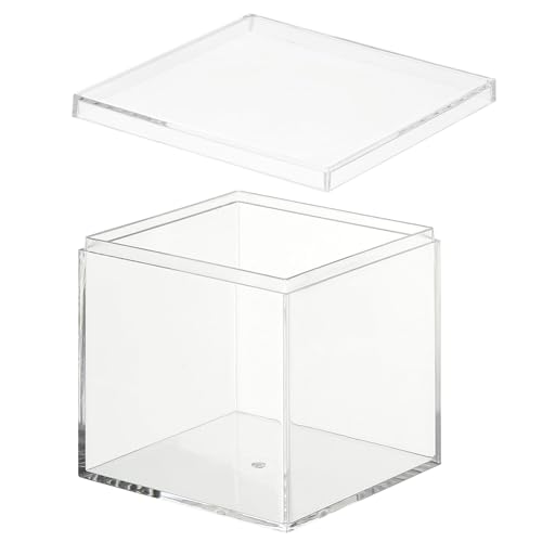 PATIKIL Acrylbox mit Deckel 8 x 8 x 8 cm, Transparente Acryl-Displayboxen Kunststoffquadratwürfelbehälter Aufbewahrungsorganisator für Süßigkeiten Winzigen Schmuck Kunstwerksanzeige von PATIKIL