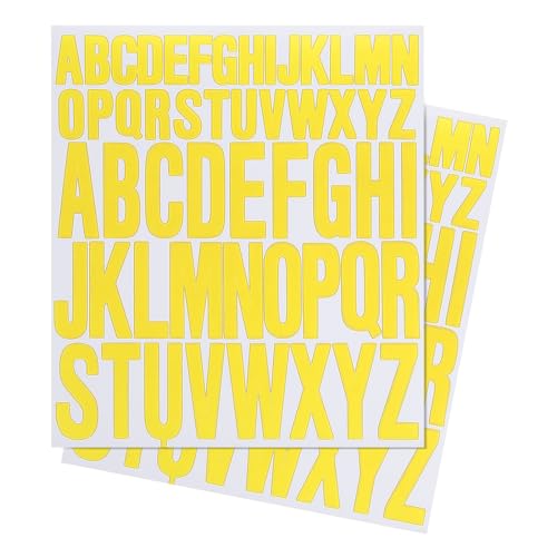 PATIKIL Buchstaben Aufkleber 1 Zoll 2 Zoll, 12 Bögen Selbstklebende Vinyl Buchstaben Aufkleber für Briefkasten Fenster Tür Kappe Dekorationen, Gelb PATIKIL Buchstaben Aufkleber 1 Zoll 2 Zoll, 12 Bögen Selbstklebende Vinyl Buchstaben Aufkleber für Briefkasten Fenster Tür Kappe Dekorationen, Gelb von PATIKIL