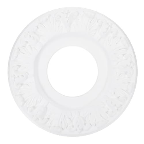 PATIKIL Deckenmedaillon, 10" OD x 4" ID PU Dekoratives Deckenleuchten-Medaillon Kronleuchter-Medaillon 3D-Schnitz-Deckenleuchten-Abdeckplatte für Deckenleuchtenventilatoren, Weiß PATIKIL Deckenmedaillon, 10" OD x 4" ID PU Dekoratives Deckenleuchten-Medaillon Kronleuchter-Medaillon 3D-Schnitz-Deckenleuchten-Abdeckplatte für Deckenleuchtenventilatoren, Weiß von PATIKIL