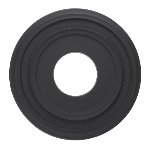 PATIKIL Deckenmedaillon, 12" OD x 4" ID PU Dekoratives Deckenleuchten-Medaillon Kronleuchter-Medaillon Geformte Deckenleuchten-Abdeckplatte für Deckenleuchtenventilatoren, Schwarz von PATIKIL