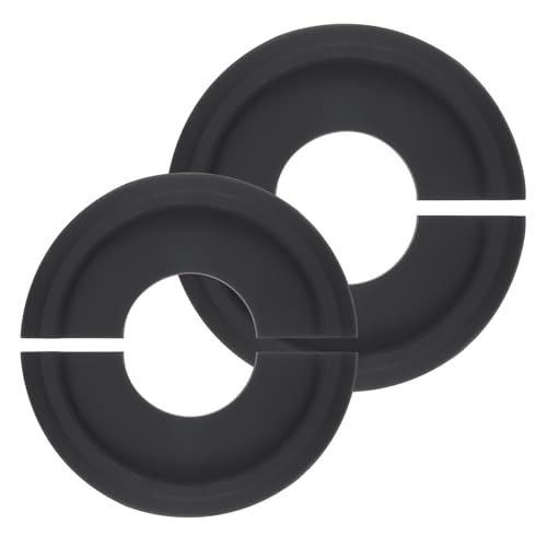 PATIKIL Deckenmedaillon, 2 Stück 10" OD x 4" ID PU Dekoratives Deckenleuchten-Medaillon Kronleuchter-Medaillon Split-Deckenleuchtenabdeckung für Deckenleuchtenventilatoren, Schwarz von PATIKIL