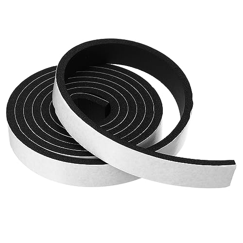 PATIKIL Dichtungsstreifen für Türen 1 Rolle 20x5mm Schaumstoff Dichtband Kleber Isolierstreifen für Tür Fenster Klimaanlage Schwarz(6.56 Ft Länge) von PATIKIL