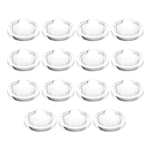 PATIKIL Durchmesser 21,8 mm Flachkonvexe Linse, 15 Stück Höhe 8 mm PMMA Acryl LED Optische Konvexe Kondensorlinse mit Rand für Taschenlampe Auto Scheinwerfer, Transparent von PATIKIL