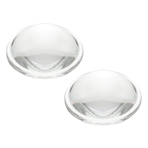 PATIKIL Durchmesser 23mm Flache Konvexlinse, 2 Stück Höhe 7,5mm Hochborosilikatglas LED Optische Konvexkondensorlinse mit Rand für Taschenlampe Auto Fahrrad Scheinwerfer, Klar 1,3mm von PATIKIL