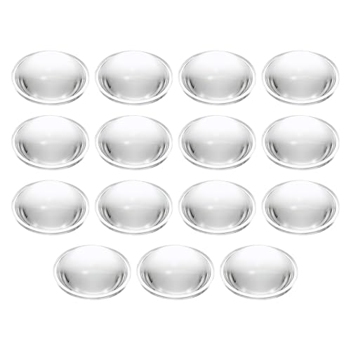 PATIKIL Durchmesser 23mm Flachkonvexe Linse, 15 Stück Höhe 8mm Acryl-LED-Optik-Konvexkondensorlinse mit Rand für Taschenlampe Auto Fahrrad-Scheinwerfer, Transparent von PATIKIL