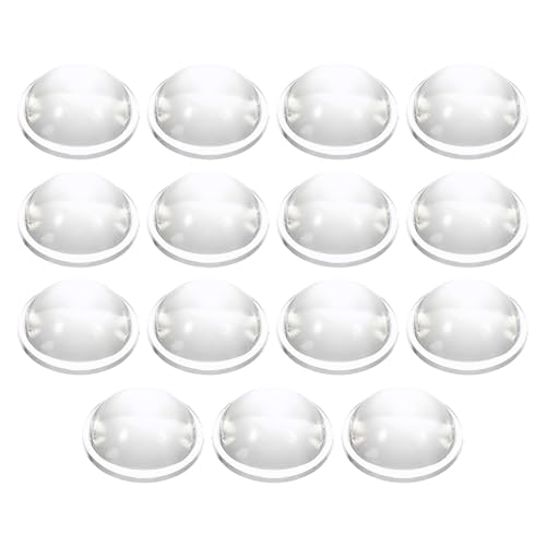 PATIKIL Durchmesser 27mm Flachkonvexe Linse, 15 Stück Höhe 14mm Acryl-LED-Optik-Konvexkondensorlinse mit Rand für Taschenlampe Auto Fahrrad-Scheinwerfer, Transparent von PATIKIL