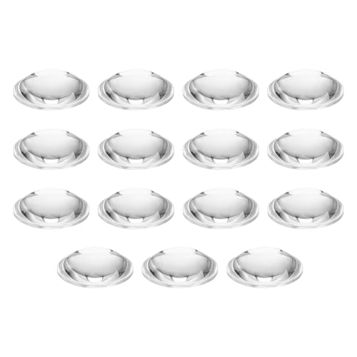PATIKIL Durchmesser 29mm Flachkonvexe Linse, 15 Stück Höhe 8,5mm PMMA Acryl LED Optische Konvexe Kondensorlinse mit Rand für Taschenlampe Auto Scheinwerfer, Transparent von PATIKIL