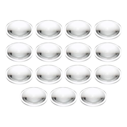 PATIKIL Durchmesser 33mm Flachkonvexe Linse, 15 Stück Höhe 8mm Acryl-LED-Optik-Konvexkondensorlinse mit Rand für Taschenlampe Auto Fahrrad-Scheinwerfer, Transparent von PATIKIL