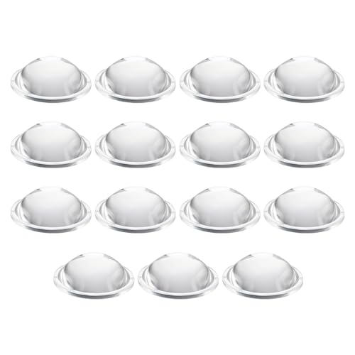 PATIKIL Durchmesser 34mm Flachkonvexe Linse, 15 Stück Höhe 14mm PMMA Acryl LED Optische Konvexe Kondensorlinse mit Rand für Taschenlampe Auto Scheinwerfer, Transparent von PATIKIL