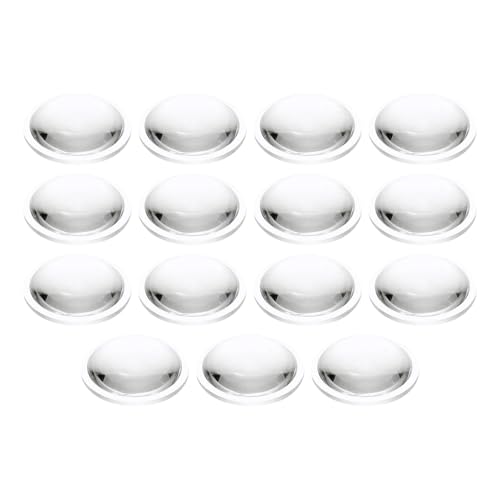PATIKIL Durchmesser 38mm Flachkonvexe Linse, 15 Stück Höhe 9,7mm Acryl-LED-Optik-Konvexkondensorlinse mit Rand für Taschenlampe Auto Fahrrad-Scheinwerfer, Transparent von PATIKIL