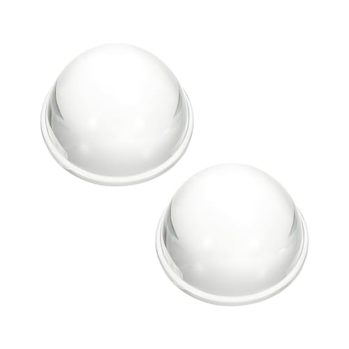 PATIKIL Durchmesser 38mm Flachkonvexe Linse, 2 Stück Höhe 15mm Hochborosilikatglas LED Optische Konvexe Kondensorlinse mit Rand für Taschenlampe Auto Fahrrad Scheinwerfer, Klar 2.2mm von PATIKIL