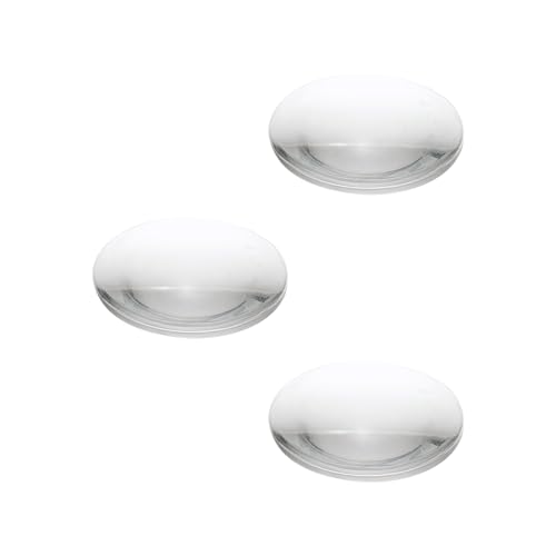 PATIKIL Durchmesser 48mm Flachkonvexe Linse, 3 Stück Höhe 10mm Acryl-LED-Optik-Konvexkondensorlinse mit Rand für Taschenlampe Auto Fahrrad-Scheinwerfer, Transparent von PATIKIL