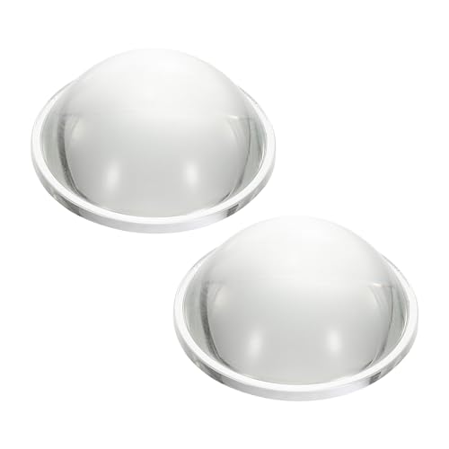 PATIKIL Durchmesser 50mm Flachkonvexlinse, 2 Stück Höhe 22mm Hochborosilikatglas LED Optische Konvexkondensorlinse mit Rand für Taschenlampe Auto Fahrrad Scheinwerfer, Klar 3mm von PATIKIL