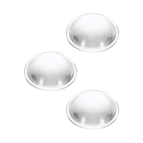 PATIKIL Durchmesser 54mm Flachkonvexe Linse, 3 Stück Höhe 19mm Acryl-LED-Optik-Konvexkondensorlinse mit Rand für Taschenlampe Auto Fahrrad-Scheinwerfer, Transparent von PATIKIL