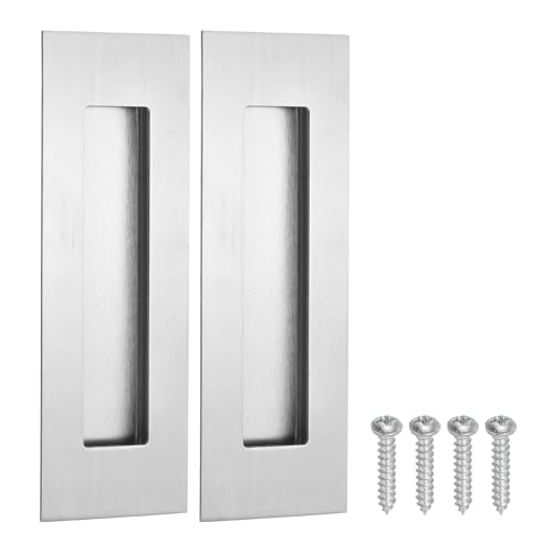 PATIKIL Einbau-Fingergriffe 6" 2er Pack Schiebetürgriffe Taschentürgriffe Rechteckiges Scheunen-Hardware-Set mit Schrauben für Zuhause Badezimmer, Silber PATIKIL Einbau-Fingergriffe 6" 2er Pack Schiebetürgriffe Taschentürgriffe Rechteckiges Scheunen-Hardware-Set mit Schrauben für Zuhause Badezimmer, Silber von PATIKIL