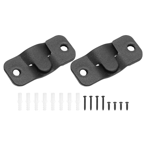 PATIKIL Einbaurahmen 43x19mm, 4 Stück ineinandergreifende Aufhänge-Schnallen aus Edelstahl für Bilderrahmen, Kunst, Uhr, Regale, Spiegel, Schwarz von PATIKIL
