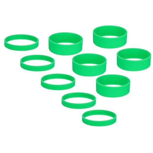 PATIKIL Elastische Sublimation Becher Halterung Ring Bänder 10Stk Silikon Hitzebeständig Sublimation Papier Wickelring für 20Oz Becher für Basteln Grün von PATIKIL