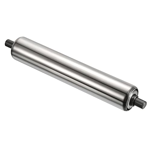 PATIKIL Förderer Rollen 1.5" Durchmesser 8" Edelstahl Schwerkraft Übertragung Ersatz Teil Verzinkt Ende Silber von PATIKIL