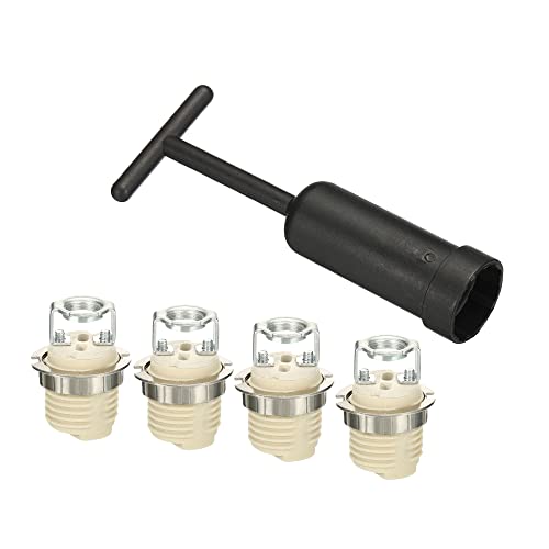 PATIKIL G9 Licht Basis Steckdose Kit 4Set Keramik Lampensockel mit Hilfswerkzeug Weiß PATIKIL G9 Licht Basis Steckdose Kit 4Set Keramik Lampensockel mit Hilfswerkzeug Weiß von PATIKIL