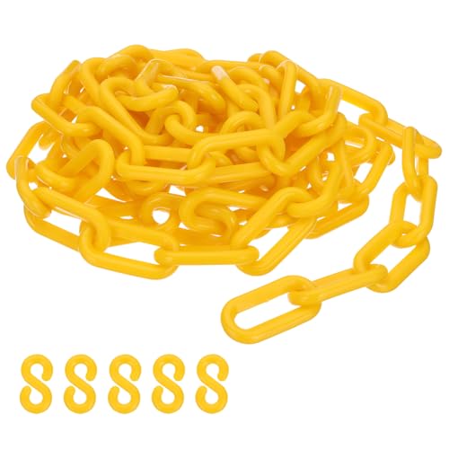 PATIKIL Gelbe Kunststoffkette, 10 ft 8mm Absperrkette Sicherheitsbarriere für Warnsicherheit Parkplatz, Personenkontrolle Zaun Tor Konzert Baustelle Absperrung Von Flächen PATIKIL Gelbe Kunststoffkette, 10 ft 8mm Absperrkette Sicherheitsbarriere für Warnsicherheit Parkplatz, Personenkontrolle Zaun Tor Konzert Baustelle Absperrung Von Flächen von PATIKIL