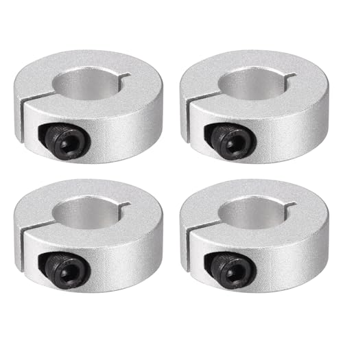 PATIKIL Geteilte Stellringe 20mm Bohrung 40mm OD 12mm Dicke, 4er Pack Aluminiumlegierung Tiefenanschlagringe Klemm mit Gewindestift für die Maschinenbauindustrie, Silber PATIKIL Geteilte Stellringe 20mm Bohrung 40mm OD 12mm Dicke, 4er Pack Aluminiumlegierung Tiefenanschlagringe Klemm mit Gewindestift für die Maschinenbauindustrie, Silber von PATIKIL