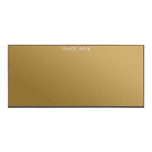 PATIKIL Gold Schweißglaslinse Schatten 9, 2" x 4.25" Gehärtete Helmfilterschutzglas-Schweißhaubenlinse für Schweißhelmhaubenabdeckungen Ersatz von PATIKIL