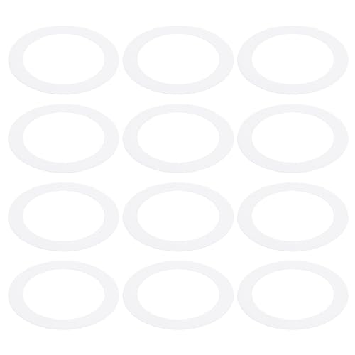 PATIKIL Goof Ringe Innendurchmesser 2,99", Außendurchmesser 4,72", 12 Stück Metall Goof Ringe Abdeckung für Einbaustrahler Decken- und Wandlampen Downlight LED, mattweiß von PATIKIL
