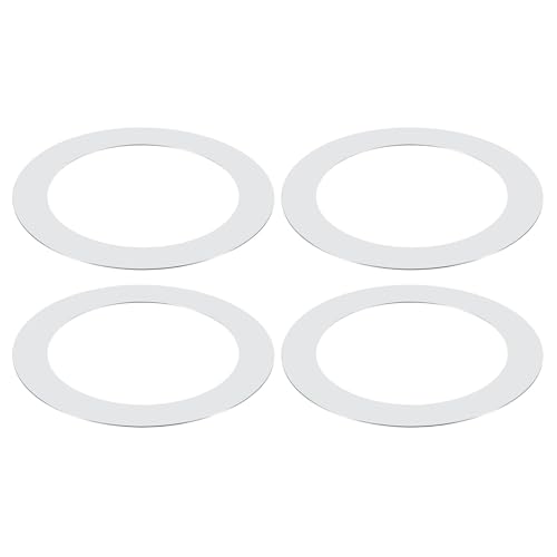 PATIKIL Goof Ringe Innendurchmesser 2,99", Außendurchmesser 4,72", 4 Stück Metall Goof Ringe Abdeckung für Einbaustrahler Decken- und Wandlampen Downlight LED, matt verchromt von PATIKIL