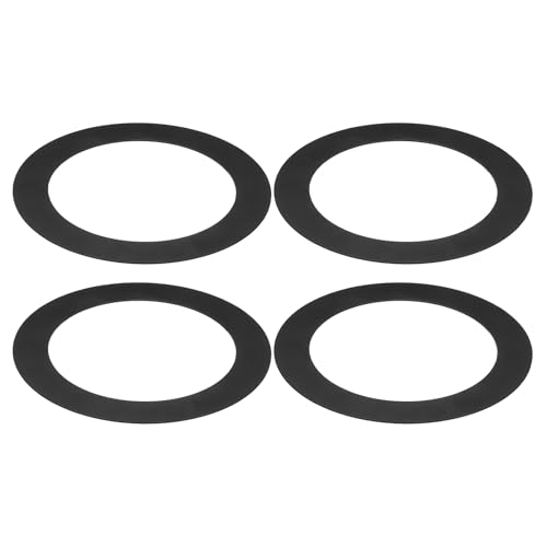 PATIKIL Goof Ringe Innendurchmesser 3,19", Außendurchmesser 4,53", 4 Stück Metall Goof Ringe Abdeckung für Einbaustrahler Decken- und Wandlampen Downlight LED, matte schwarze Oberfläche von PATIKIL