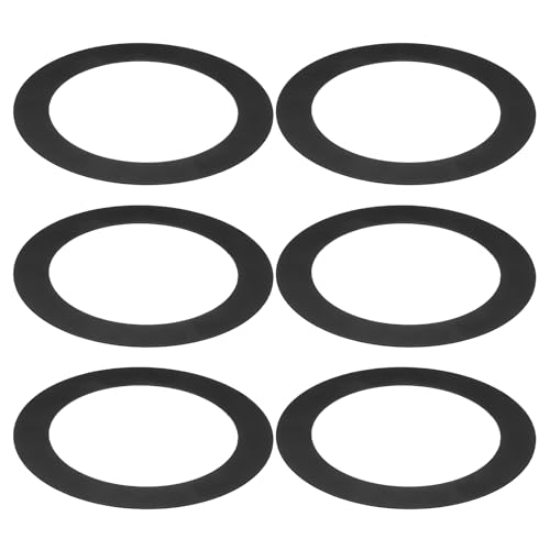 PATIKIL Goof Ringe Innendurchmesser 4,25", Außendurchmesser 6,69", 6 Stück Metall Goof Ringe Abdeckung für Einbaustrahler Decken- und Wandlampen Downlight LED, matte schwarze Oberfläche von PATIKIL