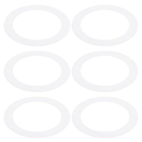 PATIKIL Goof Ringe Innendurchmesser 4,92", Außendurchmesser 6,69", 6 Stück Metall Goof Ringe Abdeckung für Einbaustrahler Decken- und Wandlampen Downlight LED, mattweiß von PATIKIL